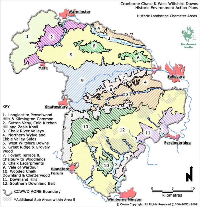 Cranborne Chase Aonb Map Cranborne Chase And West Wiltshire Downs Aonb Historic Landscape Wesbite:  Hlca