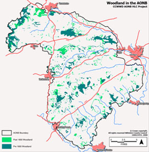 Map of Historic Character of Woodland