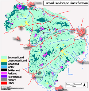 Broad brush map of Historic Landscape Character
